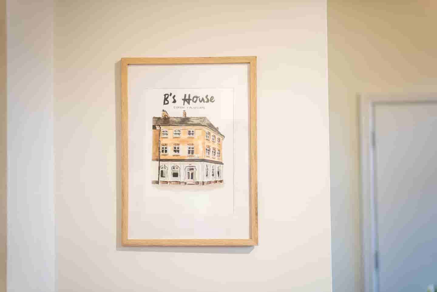 Framed print inside B's House